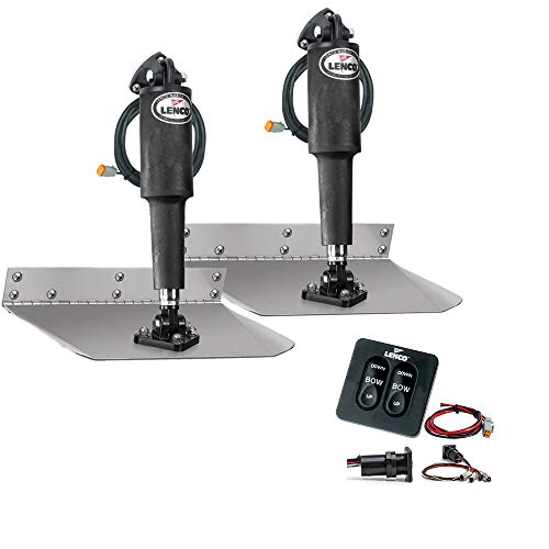 LENCO MARINE 9 x 9 Standard Trim Tab Kit with Tactile Switch 12V