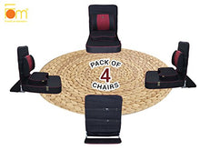 Friends Of Meditation XL Meditation & Yoga Chair with Back Support, Black, Pack of 4