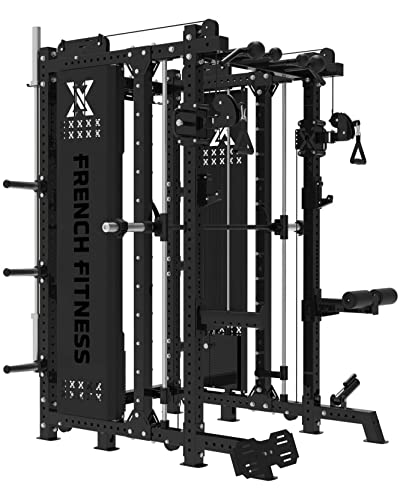French Fitness FSR100 Commercial Functional Smith Rack System Home Gym