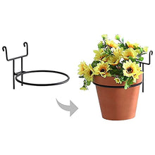 SIDUFHAOPKLL Black Metal Wire Hanging Flower Pot Stand Suitable For Lattice Wall Set Of 6