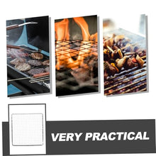TBLOTYD 5Pcs Heavy-Duty BBQ Grill Mat Set - Non-Stick Outdoor Cooking Grate Replacement for Meat & Vegetables Perfect for Camping Backyard Grilling and Tailgating