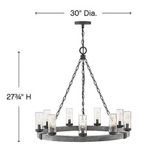 9 Light Large Outdoor Low Voltage Hanging Lantern in Rustic Style 30 inches Wide By 27.75 inches High-Sequoia Finish-Incandescent Lamping Type-E12 Candelabra Lamp Base Type Rustic Outdoor Hanging