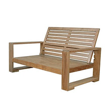 Anderson Teak Capistrano Deep Seating Loveseat Modern Sofa Golden Honey Teak