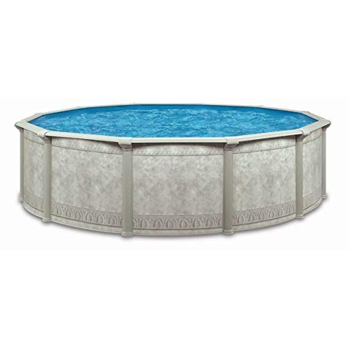 Aquarian Pools Round Steel Above Ground Swimming Pool Khaki