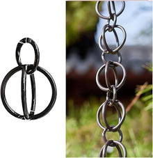 GVBNOTT Rain Guide Chain Rain Downspouts, Ring Japanese Courtyard Garden Rain Catcher Chain for Homestay Villa, Customizable Length，5m/16ft