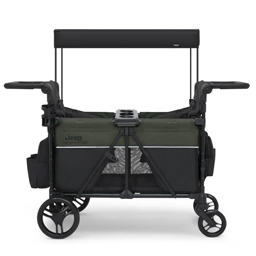 Delta Children Jeep Aries Stroller Wagon Convertible Seats Black/Green