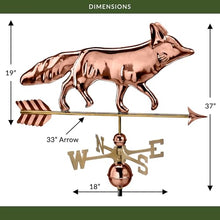 Good Directions Fox Weathervane, Pure Copper