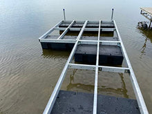 Patriot Docks 4'x8' Floating Dock Kit Section Gray Polypropylene Decking