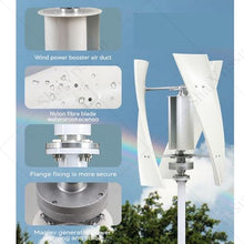 ShaiVrissian Magnetic Levitation Wind Turbine Inverter,Vertical Axis Wind Turbine Generator,with 3 Blade,Automatic Windward Adjustment,for Solar Wind Power Manufacturer Equipment 100W24V