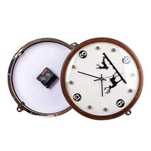 ERTTGWGF Home use Vintage Wooden Double Sided Bracket Mounted Silent Outdoor Indoor Station Clock for Garden Home White Clock Dial