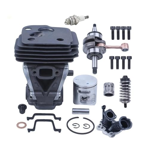 XMNBTWN 42mm Chainsaw Cylinder Piston Crankshaft Bearing Gasket Kit Fit for 450 450E 445E 445 Decompression Port Replacement Part