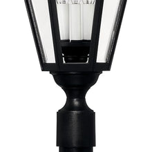 Hinkley Manor House Large Post Top Lantern - Estate Series, Traditional Style, Clear Beveled Glass, Black Finish