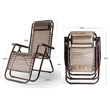 LHDDAGQAX Sun Lounger, Folding Lounge Chair Adjustable Folding Deck Chair Portable Breathable Zero Gravity Chair Outdoor Patio Garden Beach Pool Patio