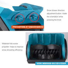 Cordless Snow Blower, Battery Electric Snow Blower, 21V 1200W 30cm Brushless Snow Thrower with Charger, Rotatable Chute(Blue,1 Battery)