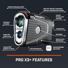 PlayBetter Bushnell Golf Pro X3+ Plus Golf Laser Rangefinder Gift Box Bundle Black