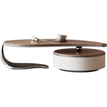 Side End Table Vintage Walnut Coffee Table for Living Room, Unique Shape Design, Retro-Style Tea Table, Perfect for Home Use, Stylish and Durable Furniture Accent Coffee Table for Living Room Bedroom