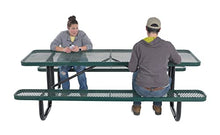 Vestil PT-MX-3096-GN Steel Picnic Table Expanded Metal Rectangle Top 30 in. x 96 in. Green