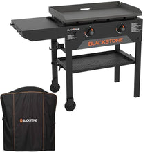 Blackstone 28 Inch Original Omnivore 2365, 2 Burner Griddle Outdoor Flat Top Grill with 5467 Patio Series Griddle Cover