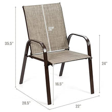 TEOYETTSF 2 Piece Patio Chair Outdoor Dining Garden Terrace Yard Armchair