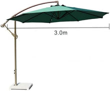 RWGOVLU 3.0M Patio Garden Outdoor Sun Umbrella Parasol, Cantilever Hanging 8 Ribs Canopy in Aluminium Anti Sun for Beach/Pool/Patio/Outdoor Canopy Shelter Tent