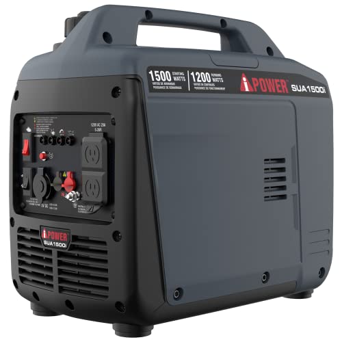 A-iPower 1500W Quiet Inverter Generator Gas Powered Small Ultra Lightweight