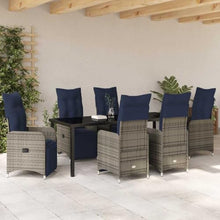 GKHPYURE Grey PE Rattan Patio Set 7 Pieces