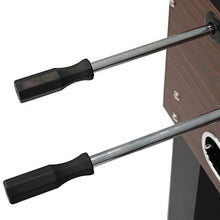 Sunnydaze Foosball Table with Folding Drink Holders - Faux Wood Brown