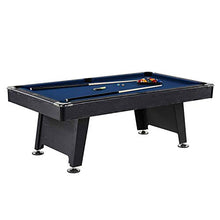 Thornton Modern Drop Pocket Table With Pool Ball and Cue Stick Set Black/Blue