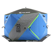 CLAM 14470 X-600 Portable 7 Person Ice Fishing Hub Shelter Tent Multi