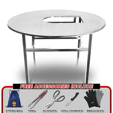 37.5" X 27" Korean BBQ Grill Foldable Outdoor Small Table Charcoal set