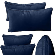 Prolinemax Style2 Full Size 5PC Pipe Trim Outdoor Daybed Mattress Cushion Bolster Pillow Set Blue