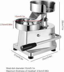 DLYZAYE Commercial Hamburger Patty Press Maker, Manual Burger Forming Machine, Stuffed Hamburger Maker, Stainless Steel Grill Burger Press Tool with 500 Greaseproof Papers