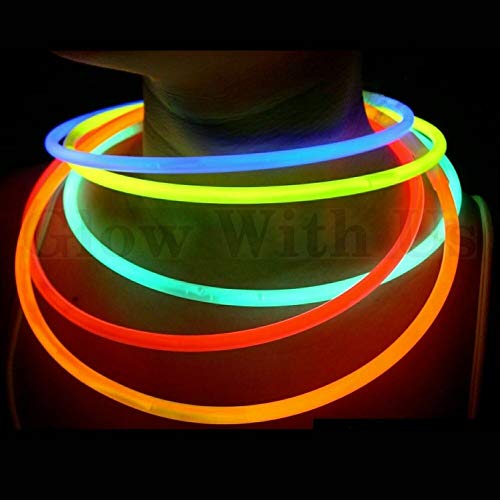 Glow With Us 1200 Glow Stick Necklaces Bulk Assorted Colors