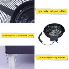 TGBHYJ Misting Fan Outdoor Commercial Oscillating Pedestal Fan With Mist For Patio Outside Restaurant Garage Gym Factory Workshop 3 Cooling Speeds - (Midnight Black)(Size:29.5in)