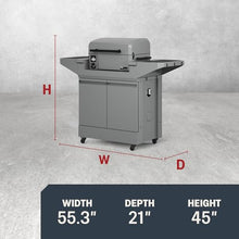 Tytus Rolling Outdoor Kitchen Island Cart, Pellet Smoker & Cover, BBQ