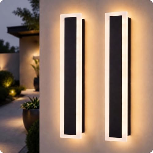 Picico 2 Pack 79in Modern Outdoor Wall Light,IP65 Waterproof LED Sconce