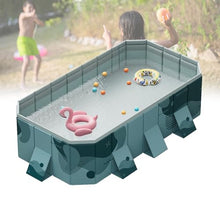 CHSUFBTY Portable Collapsible Swimming Pool - Quick Setup, Space-Saving Foldable Design, Double Drain - 3m Family Size(Green,102.3 * 64.9 * 21.6in)