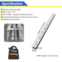 BYFSRUS Low Profile Stainless Steel Linear Shower Drain, 6.6ft Jointable Trench Drain System for Driveway/Deck/Patio, Removable Cover, Pack of 10
