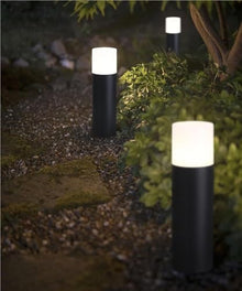 Waterproof Pillar Lamp Modern Landscape Lights Exterior Aluminum Waterproof Pathway Light With Acrylic Shade Outdoor Bollard Lighting Fixture for Driveway Lawn Garden Yard Decoration(60cm/23.6in)