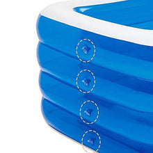 Full-Sized Inflatable Lounge Pool Household Adult Inflatable Bathtub 1-7 People Use Independent Layered Airbag Height Adjustable Backyard Water Party