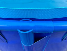 Canvas Fish Pond,1250 Gallon Capacity Foldable PVC Circular Thickening Pool Belt Frame Large Indoor/Outdoors Tarpaulin for koi Pond Culture Agricultural Irrigation Water StorageTank(D:2.5M*H:1M)
