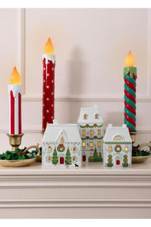SODEF Decorative LED Lighted Candle 7.1 x 6.7 x 15 in | Multicolor | One Size | Plastic | Flameless Ambiance Decor for Home, Parties, Holidays - 7.1x6.7x15 in