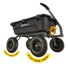 Gorilla Carts Dump Garden Cart, 7 Cu Ft,1200 lb Capacity, No-Flat Tires