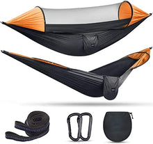 DULASP Camping Hammock Mosquito Net 2 Person Parachute Lightweight Hanging Hammocks Tree Straps Swing