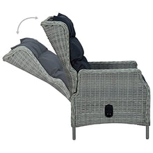 AJSEOYBS Outdoor Patio Set,Outdoor Garden Furniture,9 Piece Patio Dining Set with Cushions Poly Rattan Light Gray,for Deck, Patio, Garden, Poolside, Backyard