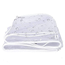 BAILR Thicken Clear Soft Glass Balcony Rain Curtain 13x13ft, Tarpaulin Transparent Waterproof PVC Plastic Tarp with Eyelets, Insulation Garden,Camping,Outdoor,Greenhouse Plant Cover (A 4x4m)