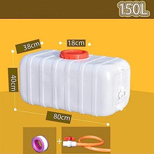 DIROVO Portable Drinking Water Tank Bucket Hiking Camping Picnic Trip Barbecue Grill Thick Plastic Horizontal Water Storage Cont(150L)