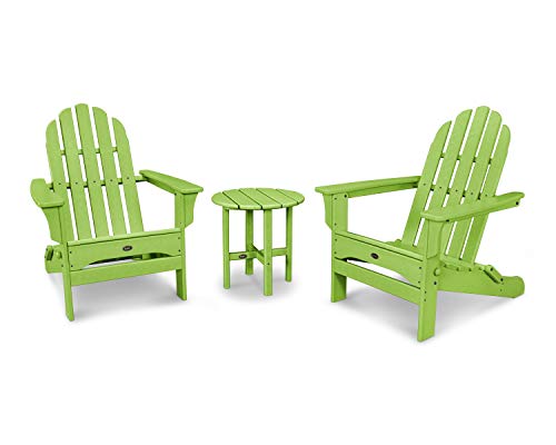 TREX Cape Cod Folding Adirondack Chair Set with Side Table