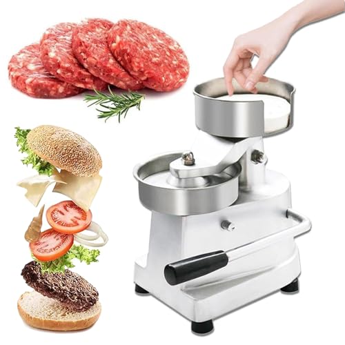YDBMY Commercial Burger Patty Maker 4inch 5inch 6inch, Grill Burger Press Tool for Large Stuffed Burgers, Manual Burger Press Machine (6 Inch)