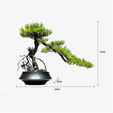 YXIANG56Q Fake Plants Artificial Bonsai Tree Chinese Style Faux Plants Indoor with Ceramic Pot, Realistic Fake Decor Bonsai Tree